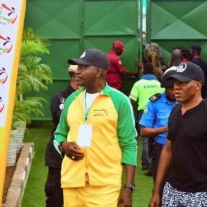 Brig Gen Adedigba Amotekun Commander and CP Ogunlowo at The NSF Gateway Games 2025